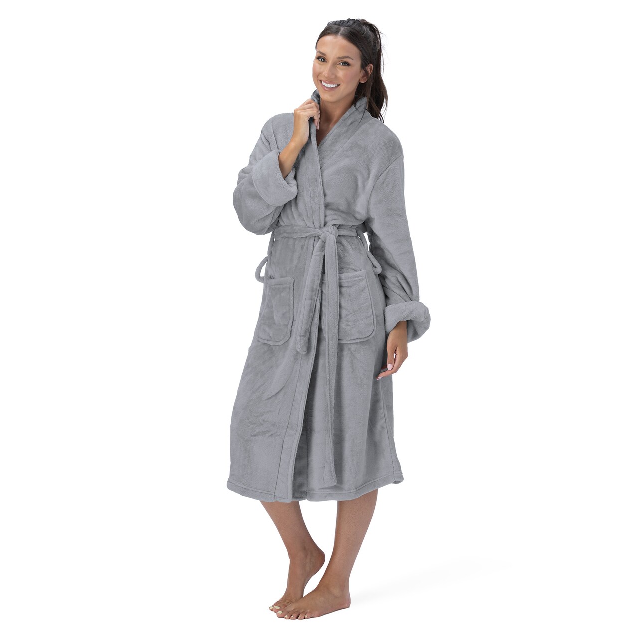 Northwest Unisex Lava Smoke Silk Touch S/M Bathrobe 23×41 Inches